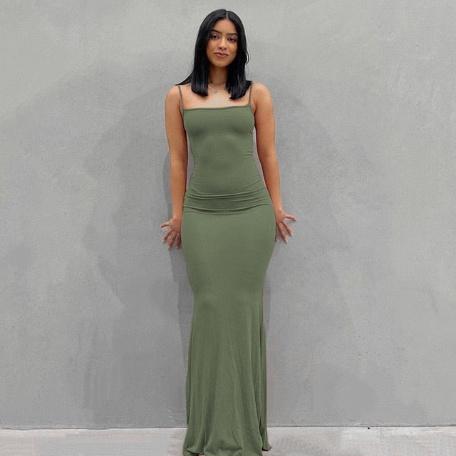 Satin Slip Sleeveless Maxi Dress: Elegant, Sexy, and Stylish Summer Bodycon Outfit for Women | Perfect for Birthday Parties, Clubbing, and Sundresses