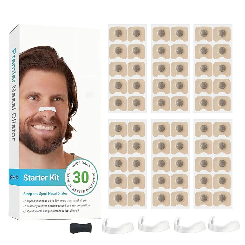 Intake Breathing Nasal Strip Starter Kit – Skin-Safe Magnetic Nose Strips to Boost Oxygen, Improve Sleep, and Reduce Snoring