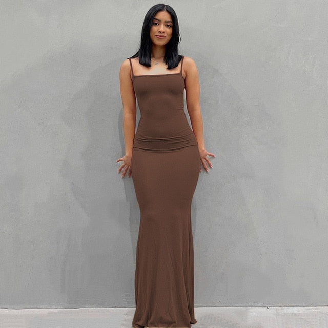 Satin Slip Sleeveless Maxi Dress: Elegant, Sexy, and Stylish Summer Bodycon Outfit for Women | Perfect for Birthday Parties, Clubbing, and Sundresses