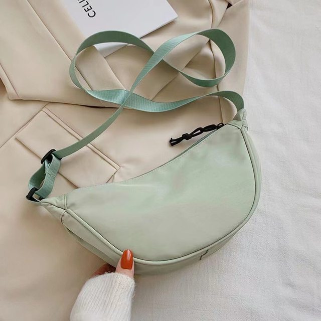 Dumpling Crossbody Bag, Casual Bag, Simple Canvas Bag, Shoulder Bag, Minimalist Bag, Nylon Bag, Daily Bag