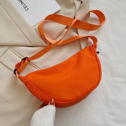 Dumpling Crossbody Bag, Casual Bag, Simple Canvas Bag, Shoulder Bag, Minimalist Bag, Nylon Bag, Daily Bag